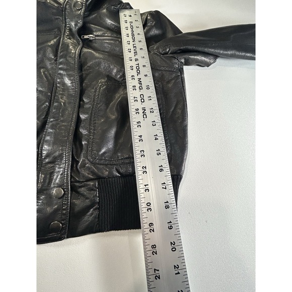 Jacket Women's Y2k Faux Cropped Fitted Size Small - Picture 9 of 9